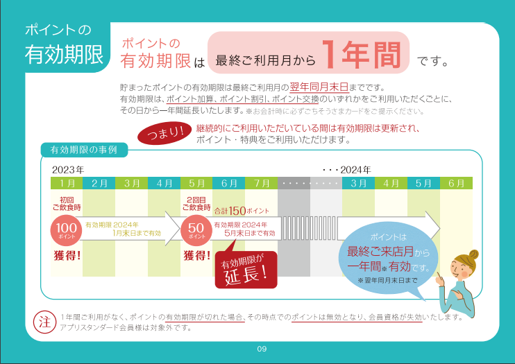 【かごの屋】ごちそうさま会員の有効期限