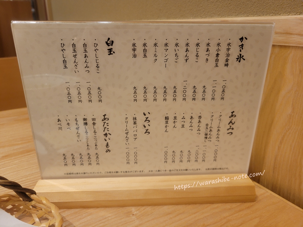 【新】紀の善のメニュー
