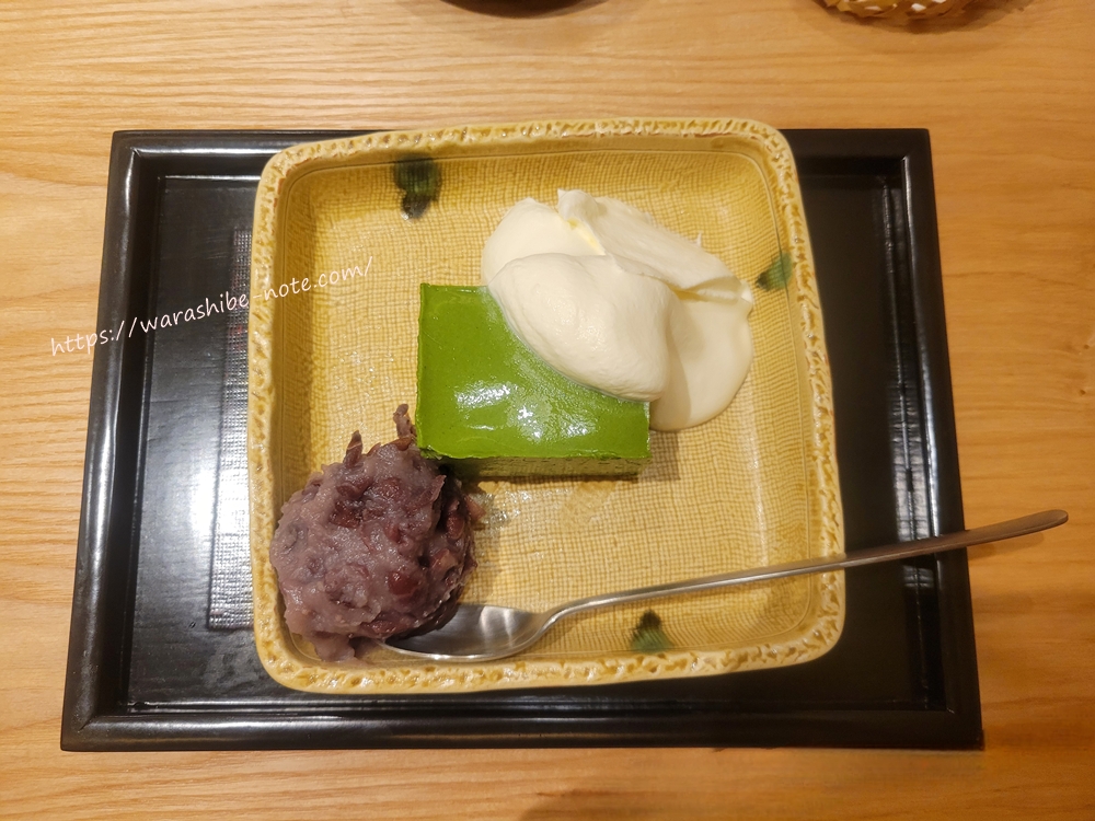 紀の善の抹茶ババロア