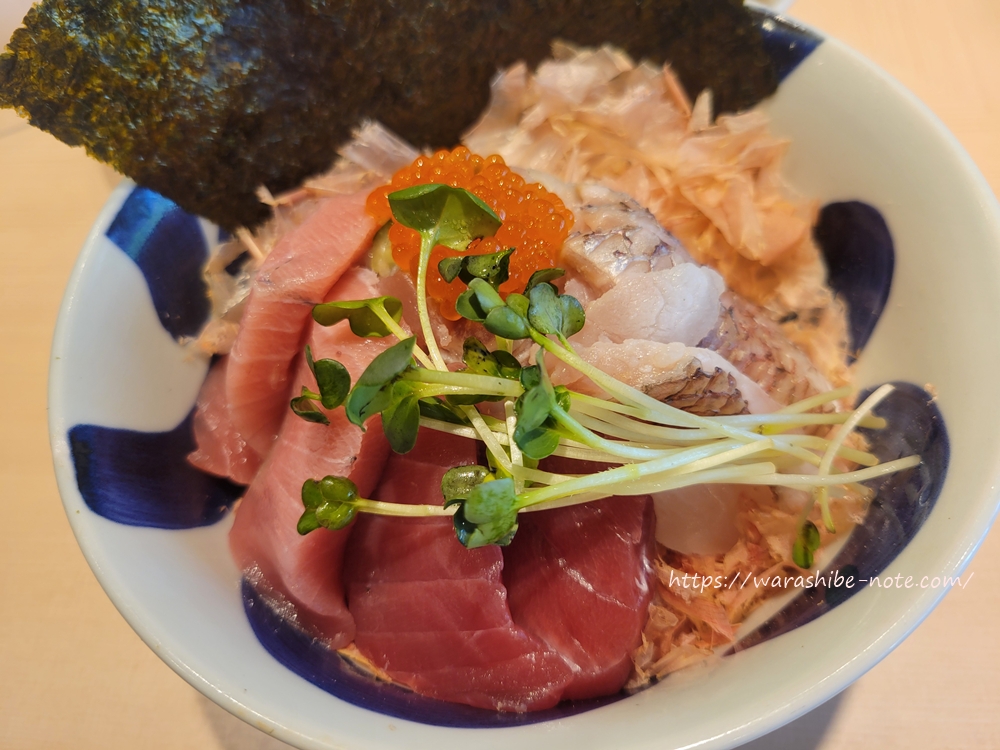 数量限定！生本鮪と活〆真鯛の極み丼